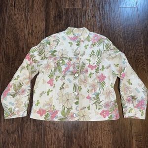 Vintage IC Collection by Connie Floral Linen Jacket